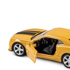 Машина металлическая Chevrolet Camaro SS, 1:43, открываются двери, инерция, цвет жёлтый - фото 3624281