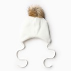 Шапка для девочки, цвет молочный, размер 46-50 - фото 23134951