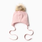 Шапка для девочки, цвет пудра, размер 46-50 10092314