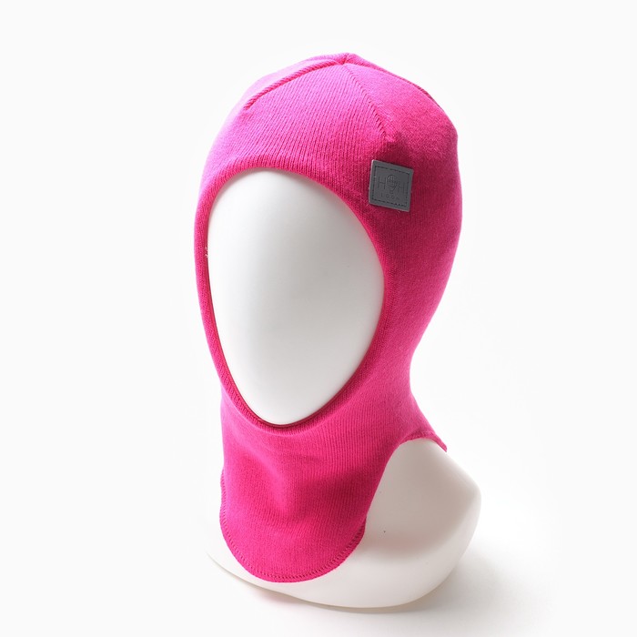 Шапка-шлем для девочки, цвет малиновый, размер 50-54 - Фото 1