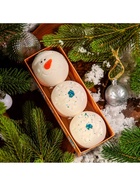 Новогодний подарочный набор косметики "снеговик" бомбочки для ванн, 360 - фото 35201505