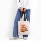 Сумка шопер 35х0.5х40 см, отд без молнии, без подклада, бежевая - фото 23079870