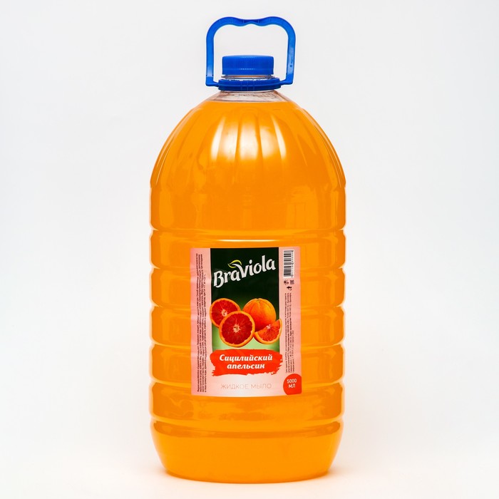 Мыло жидкое Braviola Сицилийский апельсин ПЭТ, 5 л - Фото 1