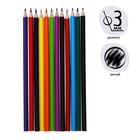 Карандаши Calligrata, 12 цветов, трёхгранные, пластиковые - Фото 2