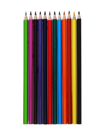 Карандаши цветные, 12 цветов, Calligrata TOP, шестигранные, пластиковые