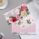 Конверт для денег "С Днём Свадьбы!" разноцветные розы, 16,7х8,3 см - Фото 2