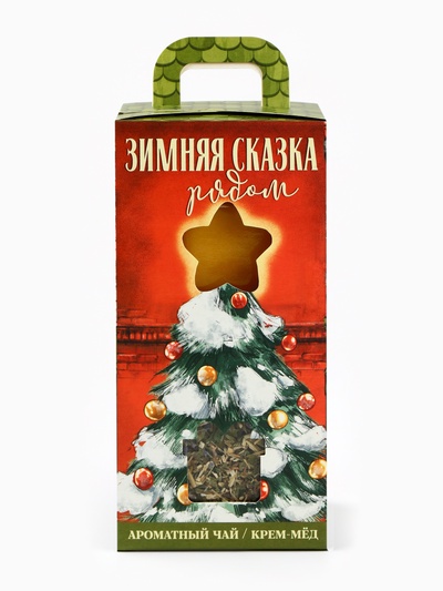 Подарочный набор новогодний «Зимняя сказка», чай, крем-мёд
