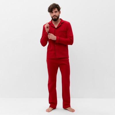 Пижама мужская: рубашка, брюки KAFTAN Classic line, размер 48
