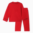 Пижама детская новогодняя (рубашка, брюки) KAFTAN Classic line, размер 32 (110-116 см), однотонная, красная 9769715