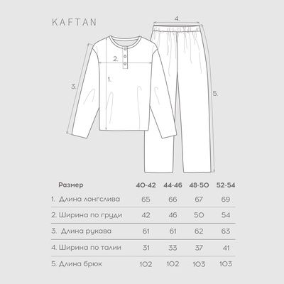 Пижама новогодняя женская (лонгслив, брюки) KAFTAN Christmas tree, размер 40-42
