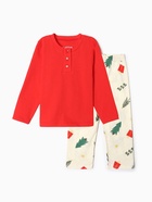Пижама новогодняя детская: лонгслив, брюки, KAFTAN: Christmas tree, бело-красная, рост 86-92 см - Фото 9