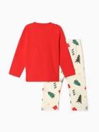 Пижама новогодняя детская: лонгслив, брюки, KAFTAN: Christmas tree, бело-красная, рост 122-128 см - Фото 13