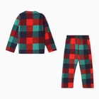 Пижама детская новогодняя (рубашка и брюки) KAFTAN Xmas mood, размер 30 (98-104 см), красно-зелёная 9769742