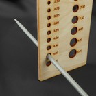 Пенал для крючков, с линейкой для измерения размера, деревянный, 21,5 × 7,5 × 5 см - Фото 5