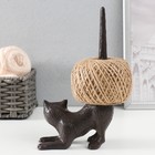Сувенир катушка для ниток чугун "Кот" 12х21,5 см - фото 9793000