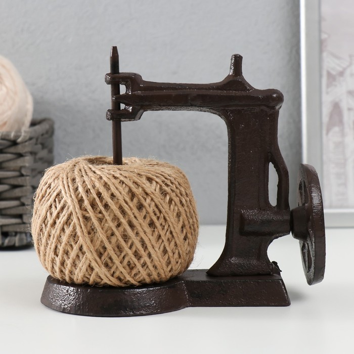 Фигурка-держатель, катушка для ниток «Швейная машинка», чугун, 16×14.5 см - Фото 1