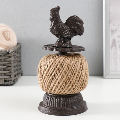 Фигурка - катушка для ниток чугун «Петушок», 10×10×20 см