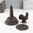 Сувенир катушка для ниток чугун "Петушок" 10х10х20 см - фото 806373523