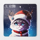 Серьги акрил «Новогодние» колокольчики с бантиками, цвет красно-золотой в серебре - фото 30060373