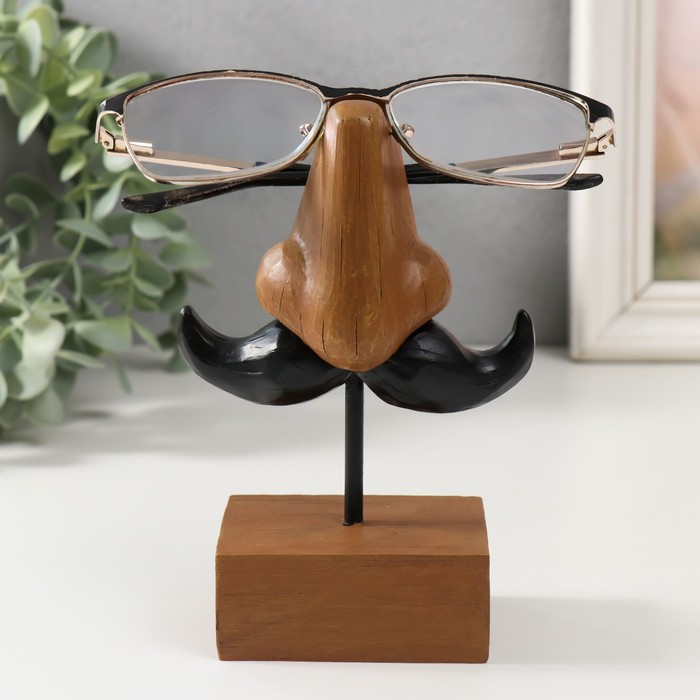 Фигурка-подставка для очков «Усы и нос», полистоун, 10.5×5.3×14 см - Фото 1