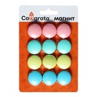 Набор магниты для доски d=2 см, 12 штук, на блистере, пастель - Фото 1