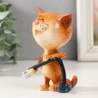 Сувенир полистоун лак "Котик с пылесосом" 9х5,7х12,3 см - Фото 4