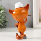 Фигурка полистоун лак «Котик-повар с кашей в горшочке», 8.2×7×14.3 см - Фото 3