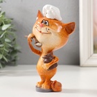 Фигурка полистоун лак «Котик-повар с кашей в горшочке», 8.2×7×14.3 см - Фото 5