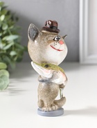 Фигурка полистоун лак «Котик-рыбак с уловом», 9.2×6.3×14 см - Фото 2