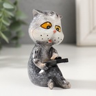 Фигурка полистоун лак «Котишка с телефоном», 7×6×7 см - Фото 3