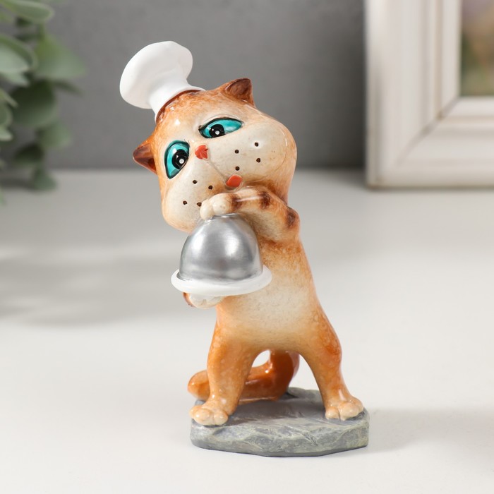 Сувенир полистоун лак "Котишка шеф-повар" 6х5,5х10,5 см - Фото 1