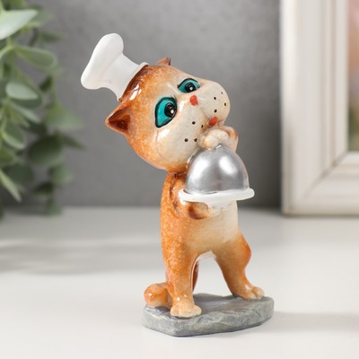 Фигурка полистоун лак «Котишка шеф-повар», 6×5.5×10.5 см
