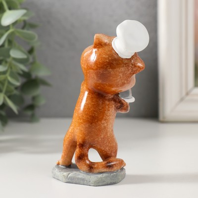 Фигурка полистоун лак «Котишка шеф-повар», 6×5.5×10.5 см