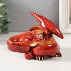 Сувенир полистоун лак "Красный дракон свернулся колачиком" 15х10,5х10 см - фото 7633955