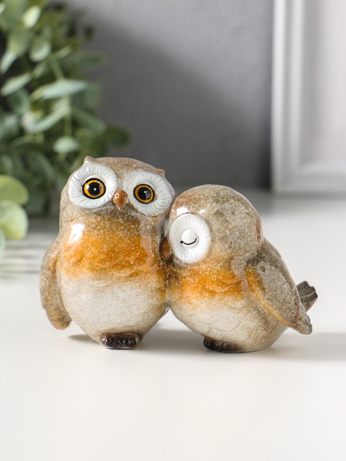 Фигурка полистоун лак «Совята пухлики», 10.5×6.3×8 см