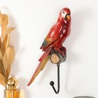 Крючок декоративный полистоун лак "Попугай Ара" 9х6,5х22,7 см - Фото 2