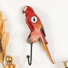 Крючок декоративный полистоун лак "Попугай Ара" 9х6,5х22,7 см - Фото 4