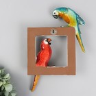 Фигурка полистоун лак «Два попугая Ара сидят на картине», настенный декор, 18×5×26.8 см - фото 23020400
