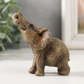 Сувенир полистоун 'Слон на водопое' 7х5,5х6,5 см