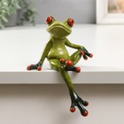 Фигурка полистоун лак «Лягуха сидит», на полку, 14.8×9.5×5.5 см - Фото 1