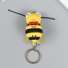 Фонарик кричалка на кольце "Пчела" 2,4х2,4х5 см - фото 320335875