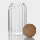 Набор банок стеклянных для сыпучих продуктов с пробковой крышкой BellaTenero «Эко», 3 предмета: 400/700/1000 мл - Фото 2