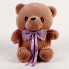Мягкая игрушка «Медведь» с бантиком, 22 см, цвет бежевый - фото 68802080