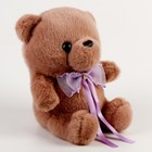 Мягкая игрушка «Медведь» с бантиком, 22 см, цвет бежевый - фото 4650589