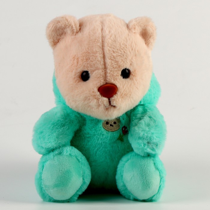 Мягкая игрушка «Медвежонок» в костюме, 23 см, цвет бирюзовый - Фото 1