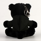 Мягкая игрушка «Чёрный медведь» на брелоке, 15 см - Фото 3