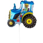 Шар фольгированный 14" «Трактор синий», фигура - фото 301020417