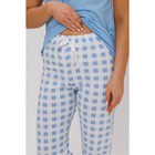 Комплект женский домашний (толстовка и брюки), цвет голубой, размер 46 - Фото 6