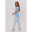 Комплект женский домашний (толстовка и брюки), цвет голубой, размер 50 - фото 24671349