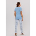 Комплект женский домашний (толстовка и брюки), цвет голубой, размер 50 - фото 24671350